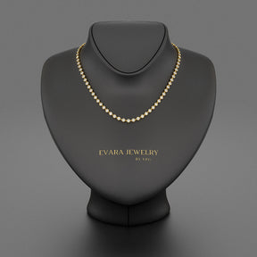 8.24 Carats Bezel Set Round Cut Diamond Choker Necklace - Evara Jewelry LLC