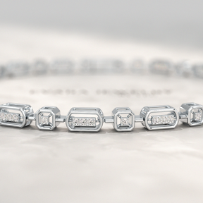 Modern Diamond Tennis Bracelet with Lab Grown Diamond