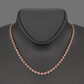 9.14 Carats Natural Pink Sapphire Choker Necklace in 14K Gold - Evara Jewelry LLC
