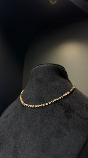 9.14 Carats Natural Pink Sapphire Choker Necklace in 14K Gold - Evara Jewelry LLC