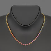 9.20 Carats Natural Rainbow Sapphire Necklace in 14K Gold - Evara Jewelry LLC