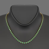 9.36 Carats Natural Emerald Choker Necklace in 14K Gold - Evara Jewelry LLC
