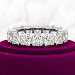 9.40 Carats Princess Cut Lab Grown Diamond Eternity Band - Evara Jewelry LLC