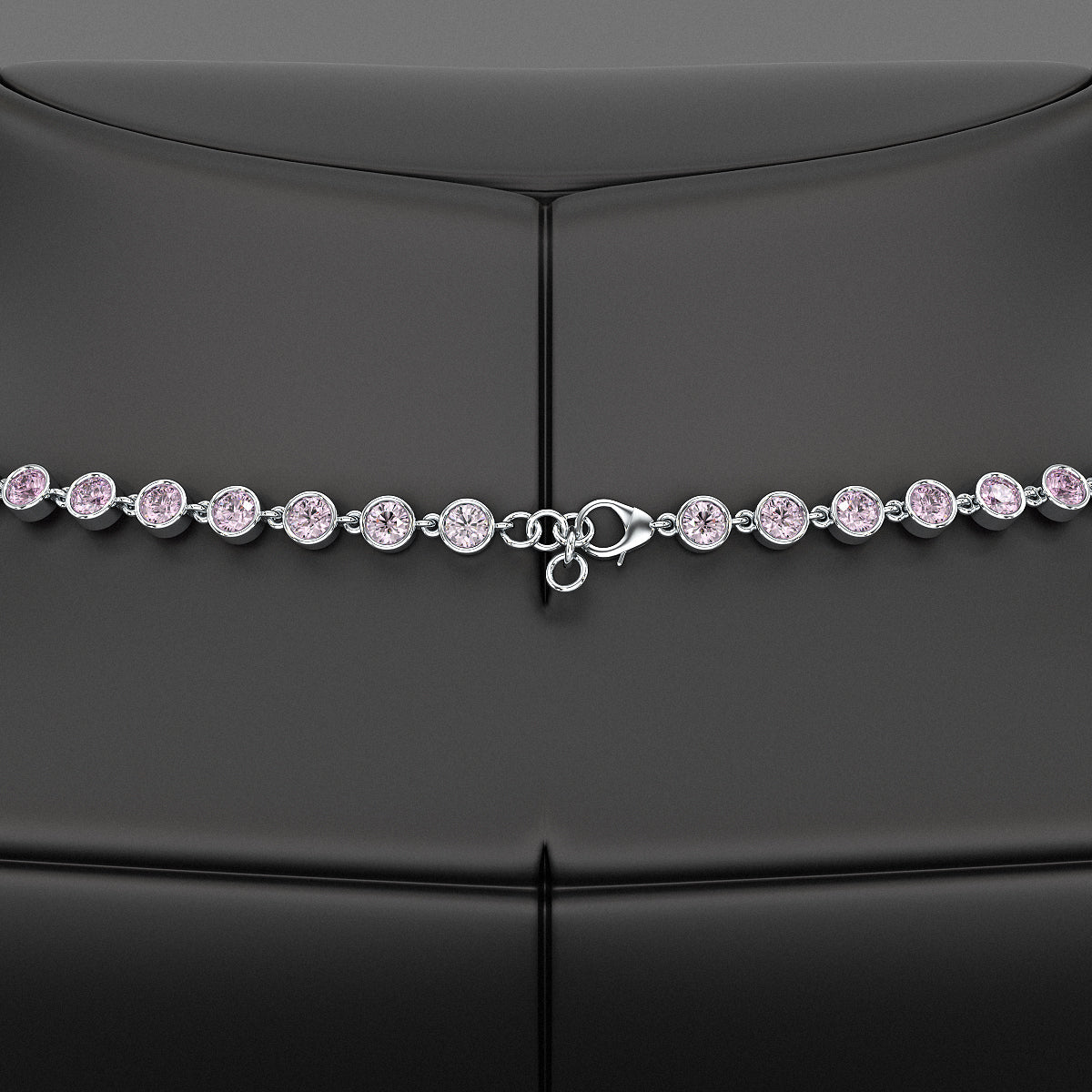 9.56 Carats Natural Pink Sapphire & Amethyst Custom Choker Necklace in 14K Gold - Evara Jewelry LLC