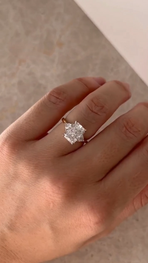 3.00 Carat Radiant Cut Diamond Engagement Ring