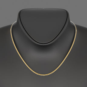 Yellow Sapphire Tennis Necklace in 14K/18K Yellow Gold