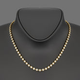 8.24 Carats Bezel Set Round Cut Diamond Choker Necklace 14K Gold