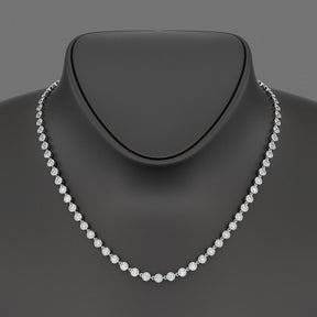 8.24 Carats Bezel Set Round Cut Diamond Choker Necklace