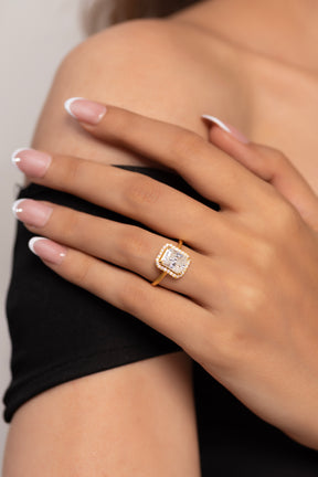 2.50 Carat Radiant Cut Diamond Halo Engagement Ring