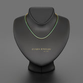 Natural Emerald Ombre Tennis Necklace in 14K/18K Gold