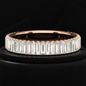 2 Carat Baguette Cut Minimalist Eternity Band