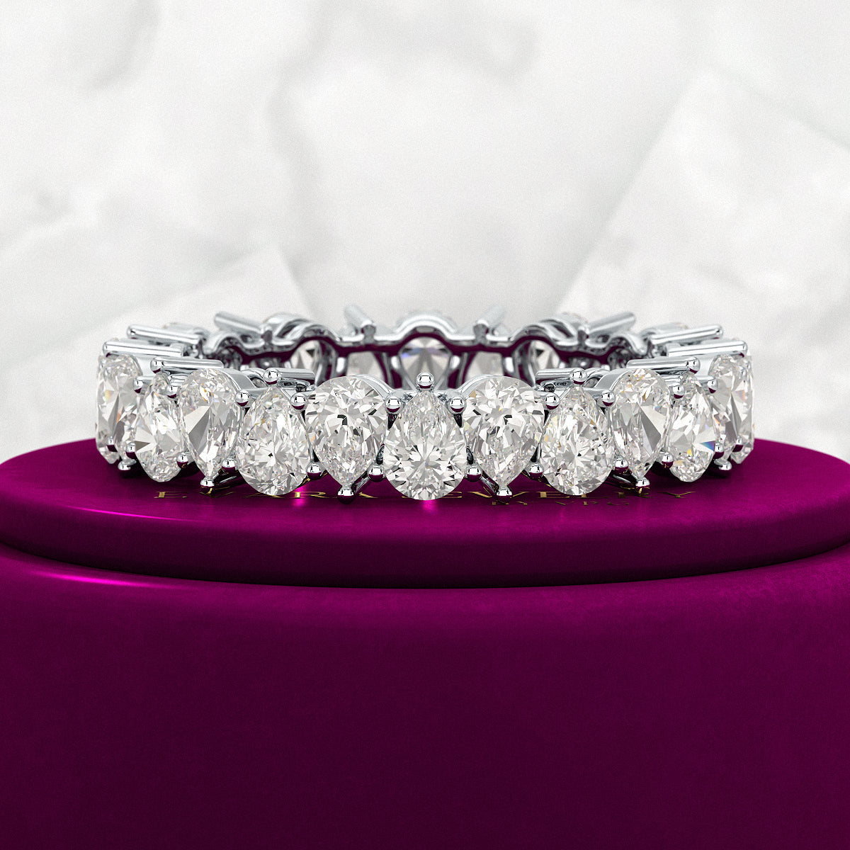 5 Carat Pear Cut Diamond Eternity Band