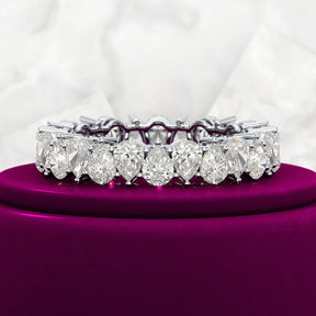 5 Carat Pear Cut Diamond Eternity Band