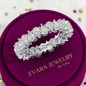 5 Carat Pear Cut Diamond Eternity Band