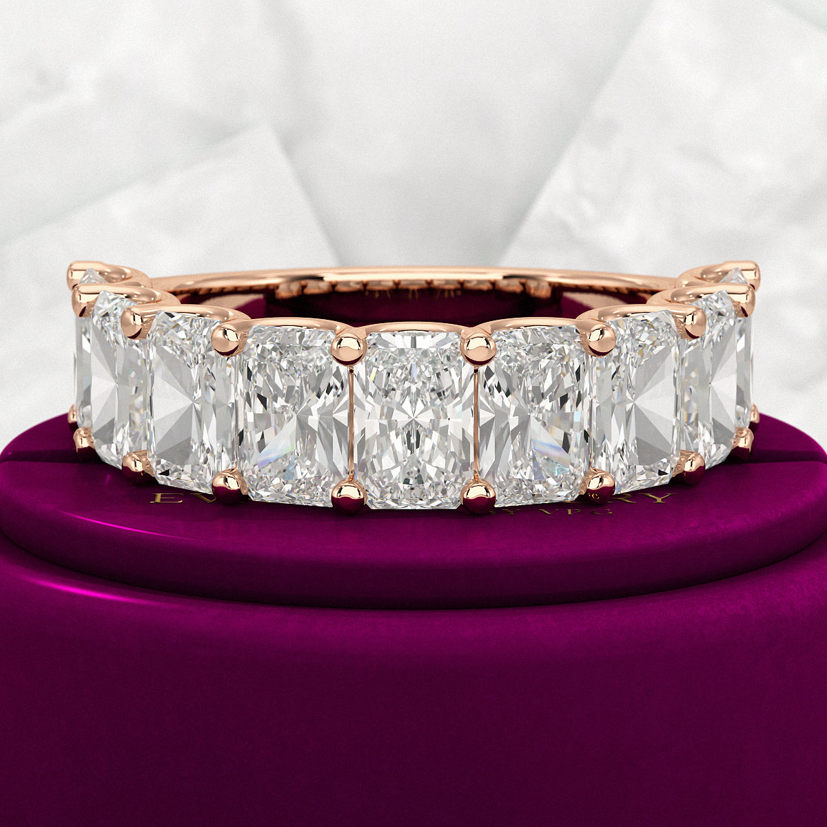 4.50 Carat Radiant Cut Diamond Statement Band