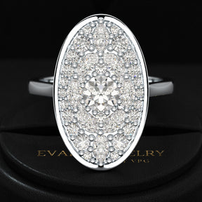 Oval Shape Diamond Mosaic Proposal Ring