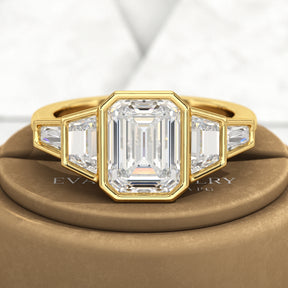 2 Carat Emerald Cut Lab Grown Diamond Engagement Ring