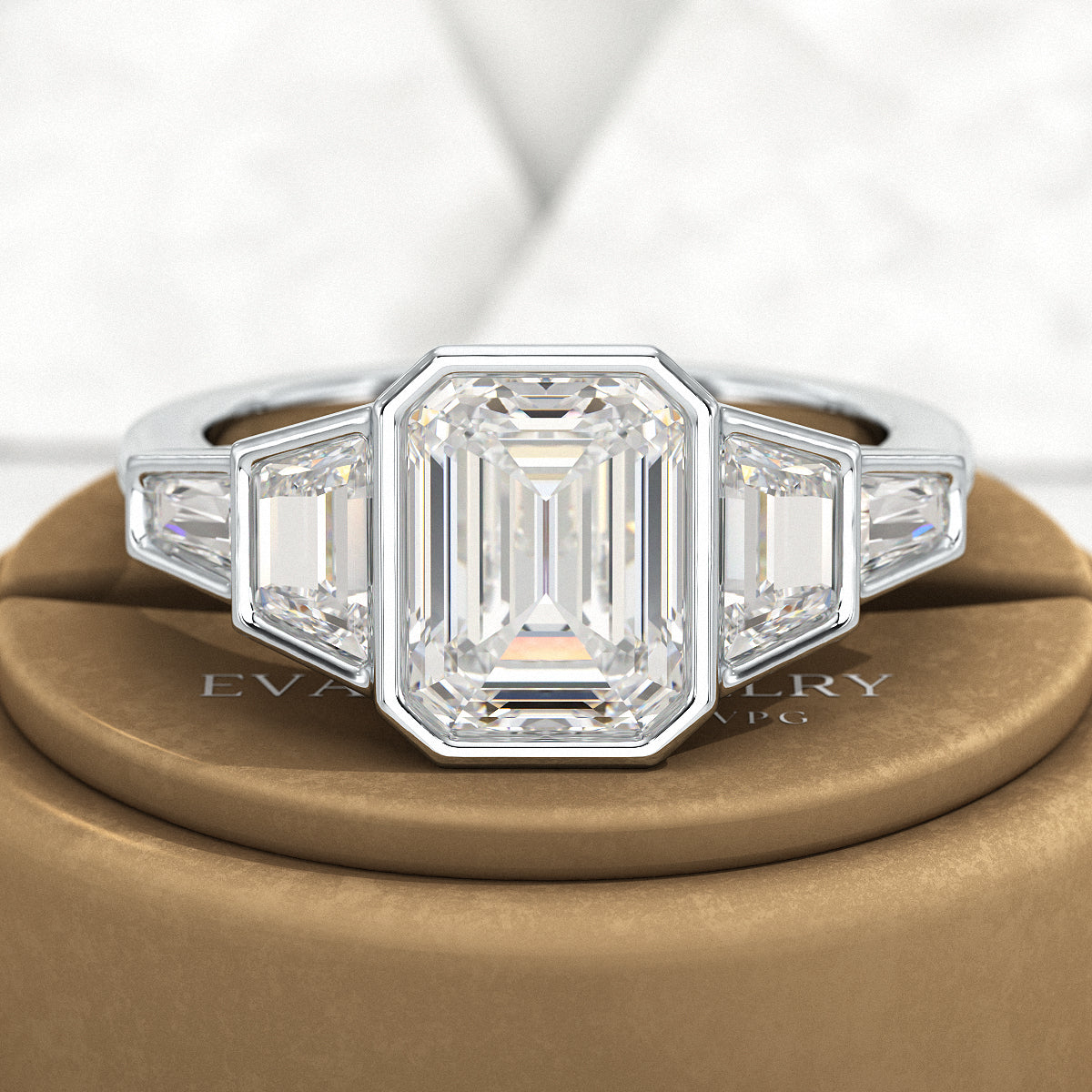 2 Carat Emerald Cut Lab Grown Diamond Engagement Ring