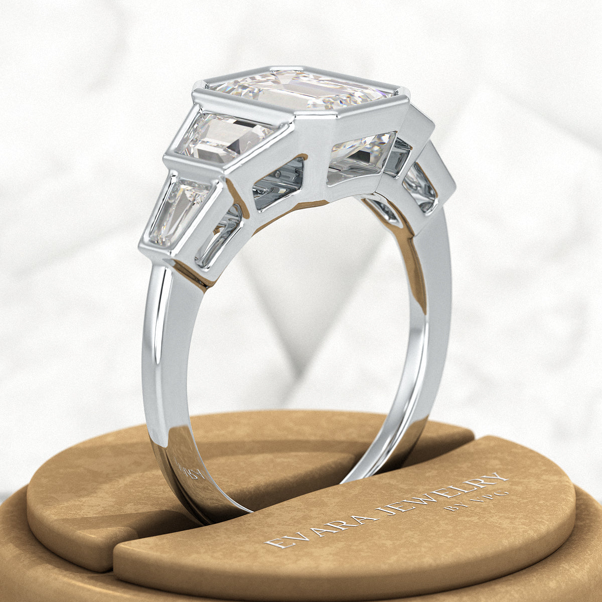 2 Carat Emerald Cut Lab Grown Diamond Engagement Ring