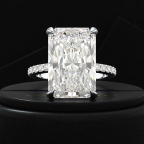 HUGE 9 Carat Radiant Cut Diamond Engagement Ring