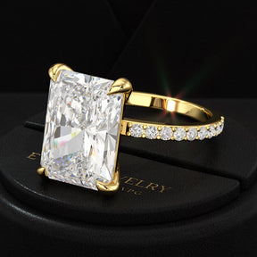 7 Carat Radiant Cut Diamond Engagement Ring