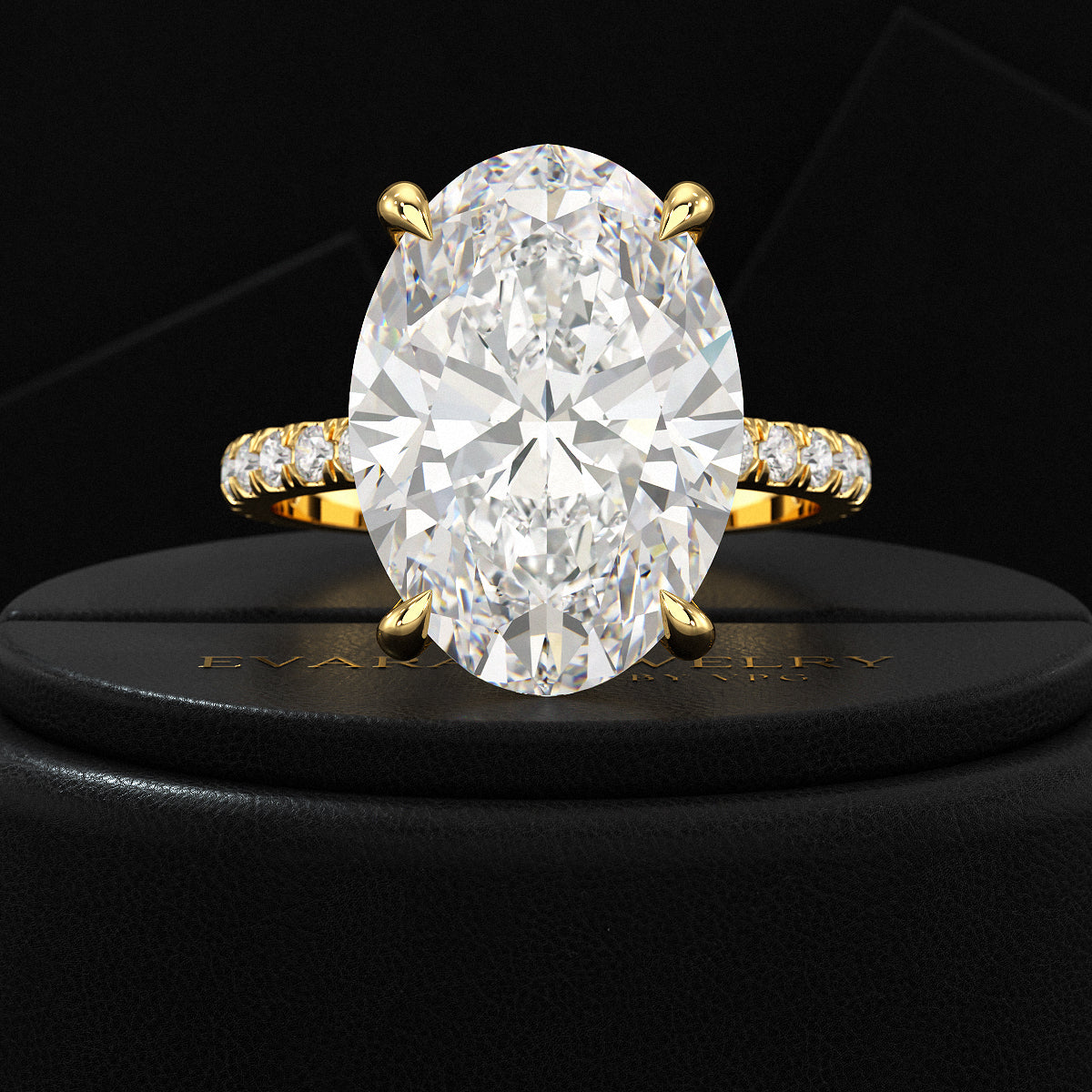 8 Carat Oval Diamond Engagement Ring