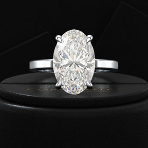 4 Carat Oval Cut Diamond Engagement Ring