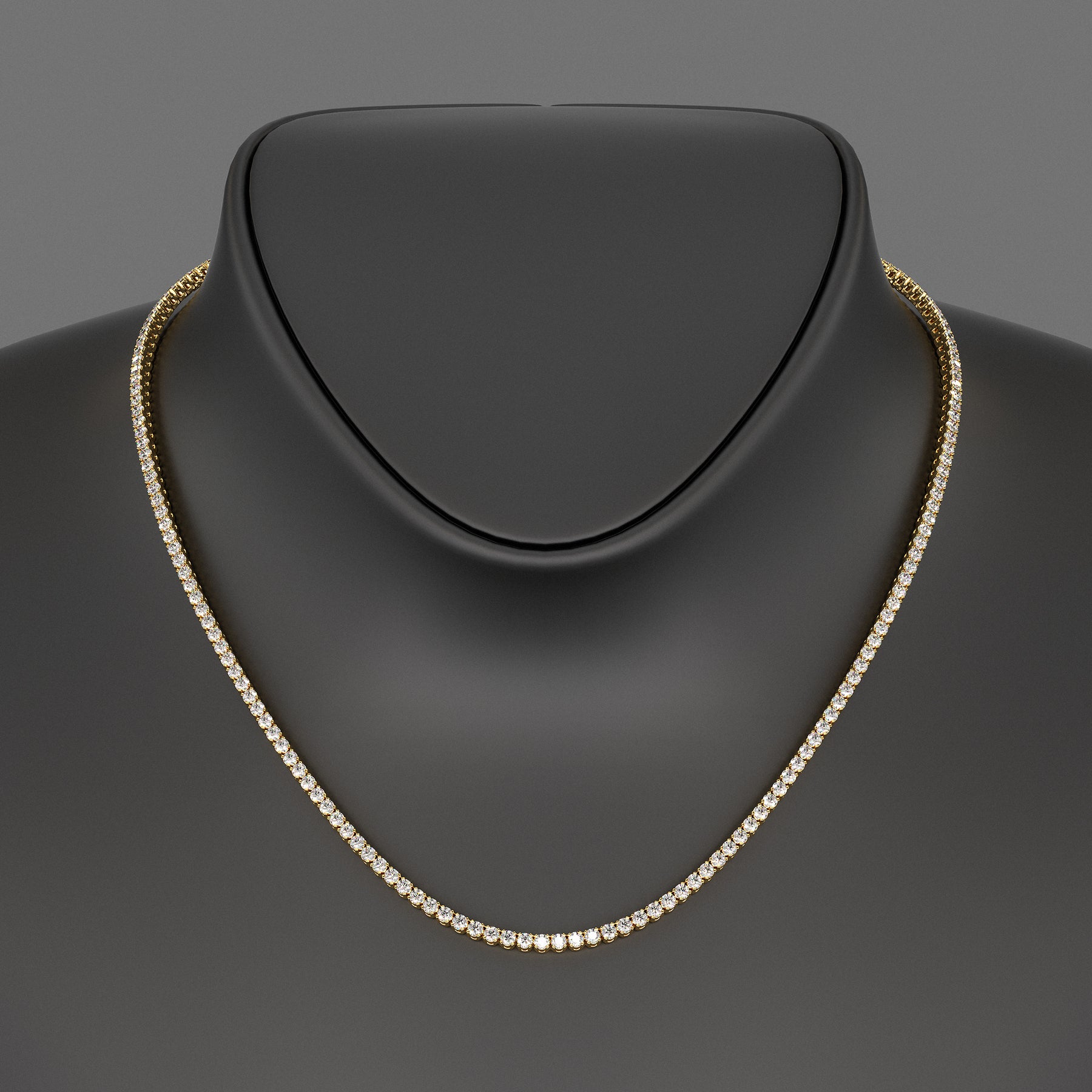 Luxury Diamond Tennis Necklace - 14K/18K White Gold Lab Grown Diamond Choker