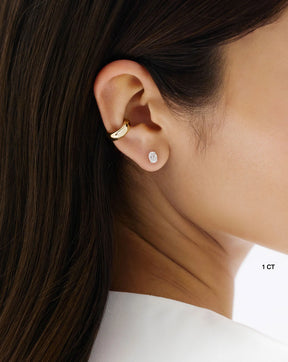 Oval Cut Lab Grown Diamond Stud Earrings: 4 Prong Set, Everyday Earrings