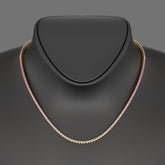 Ombre Natural Pink Sapphire Tennis Necklace in 14K/18K Gold