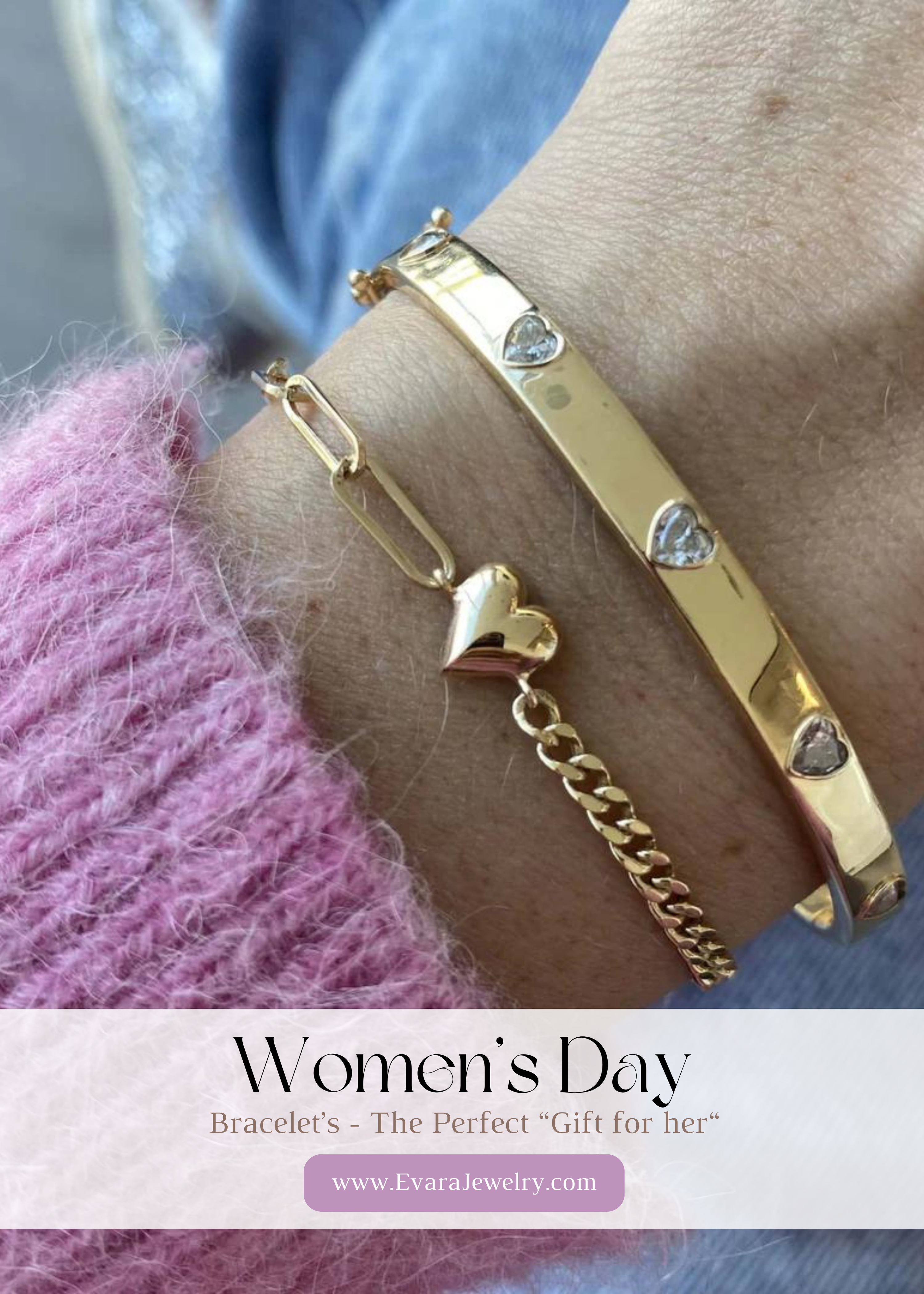 Womens Day Bracelets Gold Jewelry