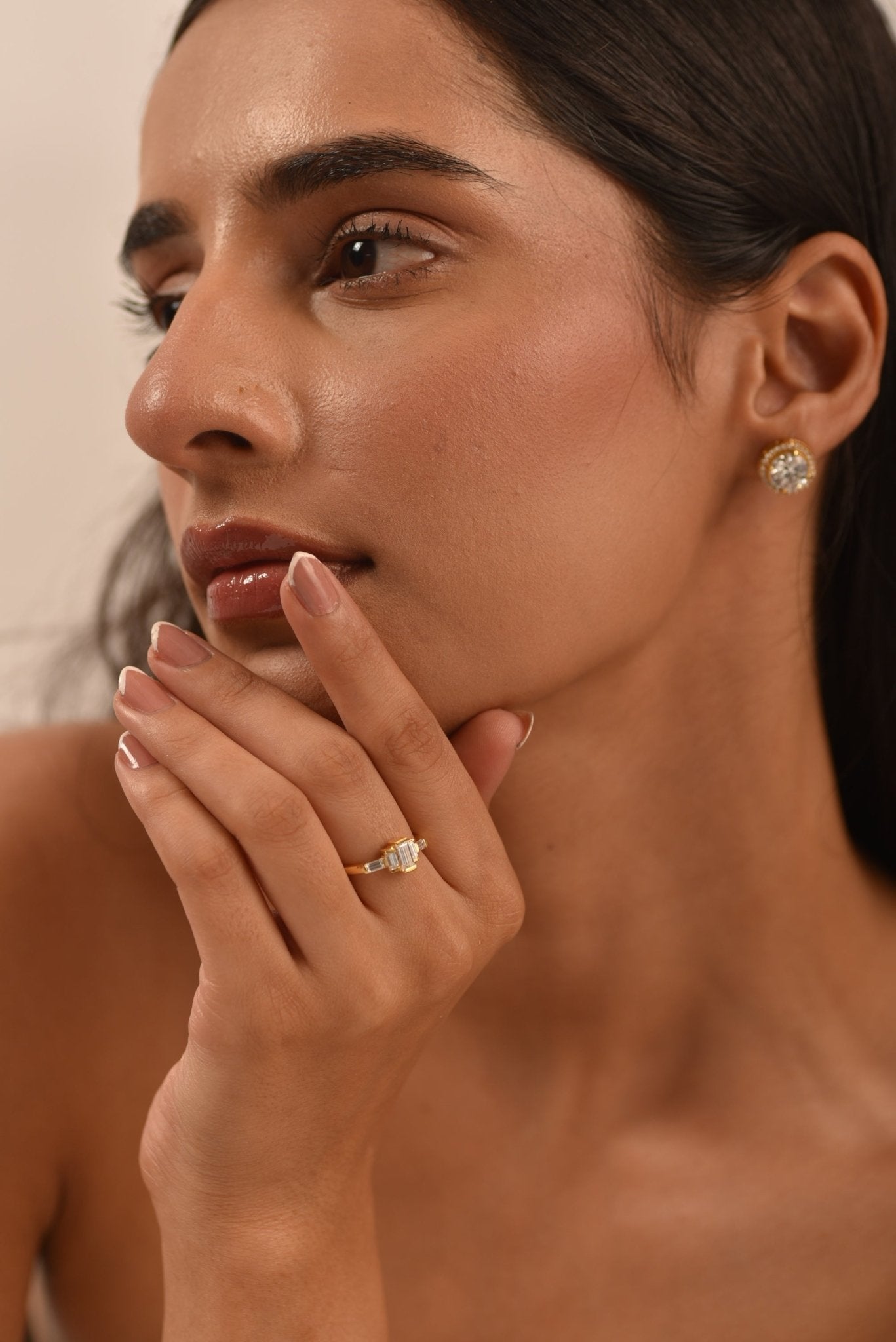 Art Deco Baguette Diamond 5 Stone Statement Ring - Evara Jewelry LLC