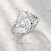 Baguette Cluster Diamond Ring - Evara Jewelry LLC