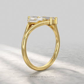 Baguette Cluster Diamond Ring - Evara Jewelry LLC