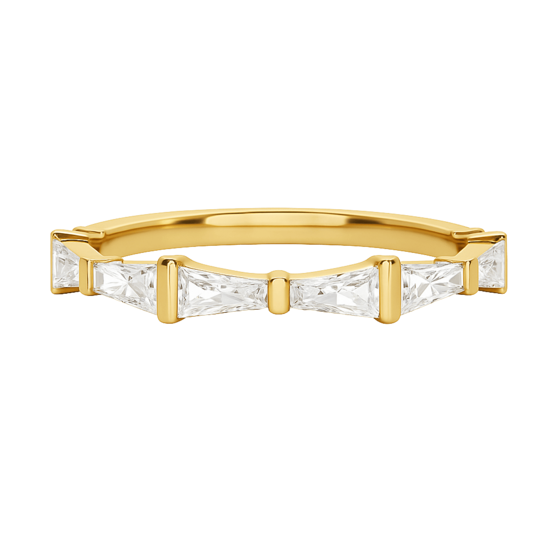 Baguette Cut Diamond Unique Wedding Stacking Band - Evara Jewelry LLC