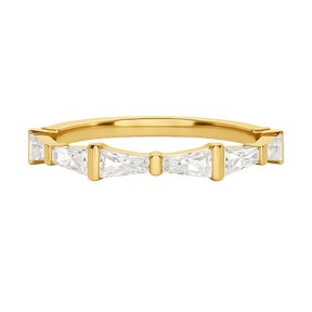 Baguette Cut Diamond Unique Wedding Stacking Band - Evara Jewelry LLC