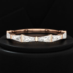 Baguette Cut Diamond Unique Wedding Stacking Band - Evara Jewelry LLC