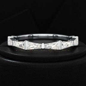 Baguette Cut Diamond Unique Wedding Stacking Band - Evara Jewelry LLC