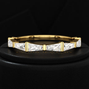 Baguette Cut Diamond Unique Wedding Stacking Band - Evara Jewelry LLC