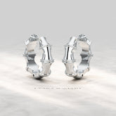 Bamboo Inspired Gold Hoop Earrings - Evara Jewelry LLC