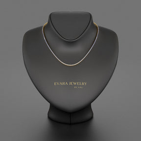 Blue Ombre Sapphire Tennis Necklace in 14K/18K White Gold - Evara Jewelry LLC