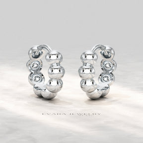 Bold Bubble Bead Hoop Earrings - Evara Jewelry LLC