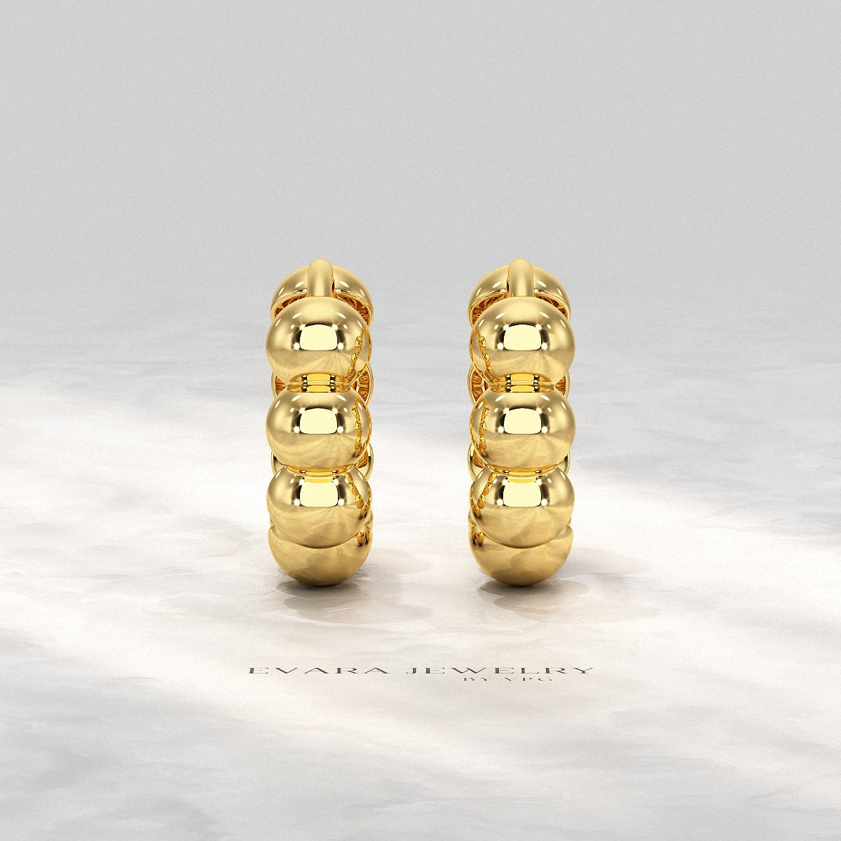 Bold Bubble Bead Hoop Earrings - Evara Jewelry LLC