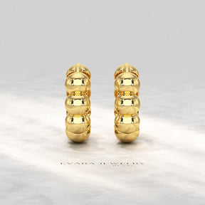 Bold Bubble Bead Hoop Earrings - Evara Jewelry LLC