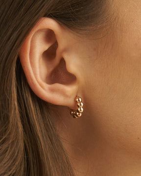 Bold Bubble Bead Hoop Earrings - Evara Jewelry LLC