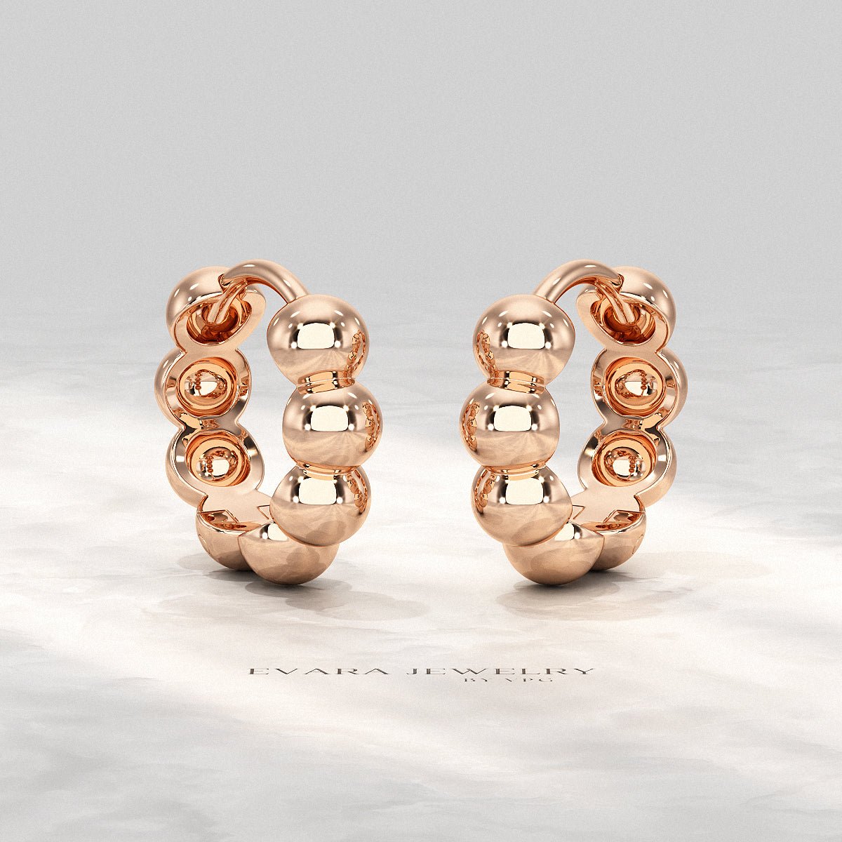 Bold Bubble Bead Hoop Earrings - Evara Jewelry LLC