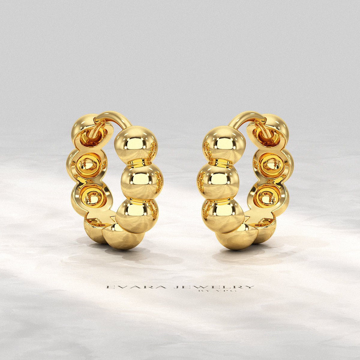 Bold Bubble Bead Hoop Earrings - Evara Jewelry LLC