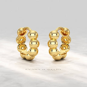 Bold Bubble Bead Hoop Earrings - Evara Jewelry LLC