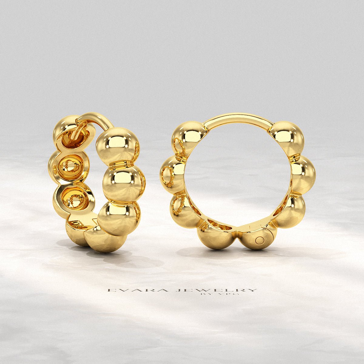 Bold Bubble Bead Hoop Earrings - Evara Jewelry LLC