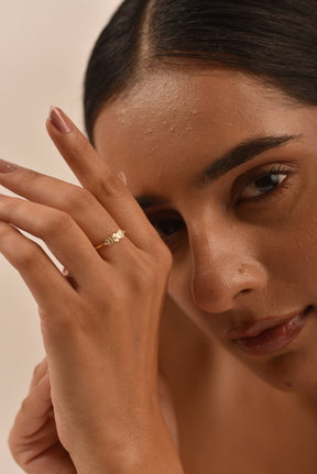 Checkboard Diamond Baguette Ring - Evara Jewelry LLC